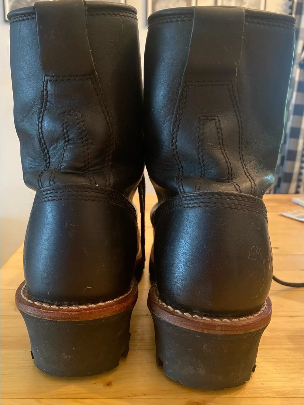 Chippewa black leather